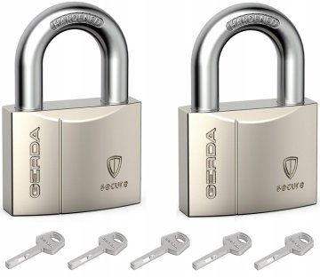 shumee 2-pack hänglås i förnicklad mässing, KSWS S40 - MP KLO 58467