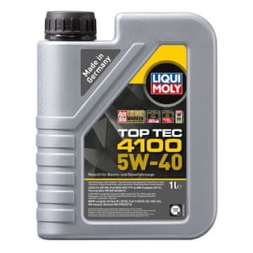 Liqui Moly OLJE 5W40 1L TOP TEC 4100 / DPF/FAP / 502,00 505,00 505,01 / 229,31 / LL-04 / WSS-M2C 917-A