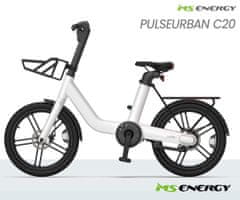 MS ENERGY Pulseurban C20 električno kolo, 250W, do 70 km, belo