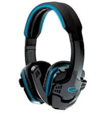 Esperanza Slušalke Esperanza EGH310B, črna-modra, binauralne, Gaming, z osvetlitvijo, 3,5 mm priključki, 2m kabel