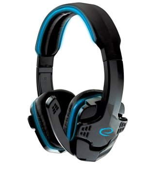 Esperanza Slušalke Esperanza EGH310B, črna-modra, binauralne, Gaming, z osvetlitvijo, 3,5 mm priključki, 2m kabel