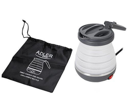Adler Električni grelnik vode Adler AD 1279, 0.6 L, 750 W, črna in bela barva