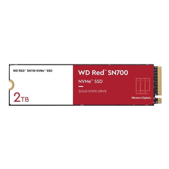 WD Western Digital SN700 2 TB M.2 NVMe SSD, PCIe 3.0, visoka hitrost branja do 3400 MB/s, za NAS naprave