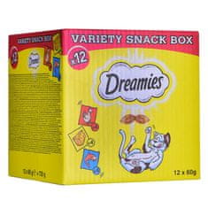 Dreamies DREAMIES Boks Raznolikosti poslastice za mačke, 12x60 g