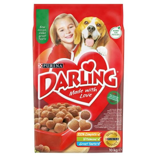 slomart PURINA Darling Govedina s piščancem - suha hrana za pse - 10 kg