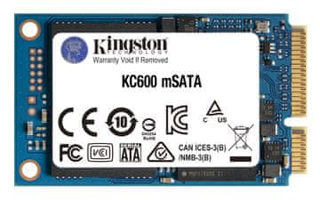 Kingston Kingston Technology 512GB SSD KC600 mSATA - Visoka hitrost prenosa, zanesljivost in varnost za računalnike in prenosnike