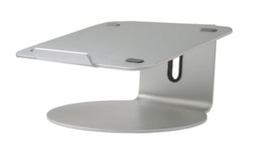 slomart Aluminiumski stojalo za prenosnike POUT EYES 4, srebrno, združljivo z zasloni od 11" do 17", z rotacijo 360°