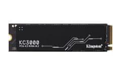Kingston Kingston 512GB KC3000 M.2 NVMe SSD, PCIe 4.0, 7000 MB/s branje, 3900 MB/s pisanje, z hladilnikom, 2280