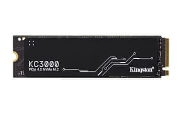 Kingston Kingston 512GB KC3000 M.2 NVMe SSD, PCIe 4.0, 7000 MB/s branje, 3900 MB/s pisanje, z hladilnikom, 2280