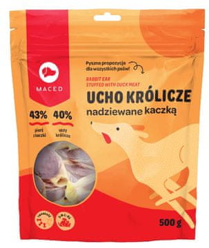 MACED MACED Račji trak z zajčjim ušesom - Pasja priboljšek - 500g