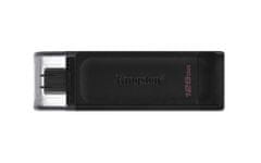 Kingston Kingston Technology DataTraveler 128GB USB-C 3.2 Gen 1 - Prenosni pomnilnik, črn, kapica, hitrost 70 MB/s