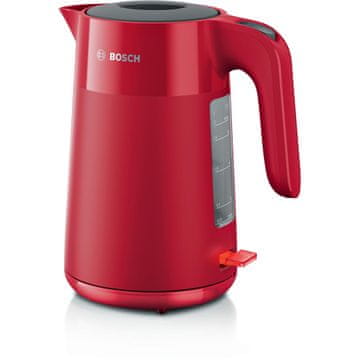 Bosch Električni kuhalnik BOSCH TWK2M164, 1.7 L, 2400 W, črn/siv/rdeč