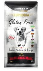 BIOFEED BIOFEED Euphoria Gluten Free Junior medium &amp; large Beef - suha hrana za pse - 2kg
