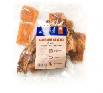 slomart Žvečilni pripomoček za pse PETMEX Goveja tetiva - 500g