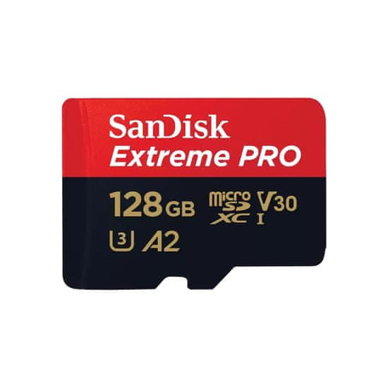 SanDisk SanDisk Extreme PRO 128 GB MicroSDXC, UHS-I Class 10, vodoodporna, protišokna, hitrost branja 200 MB/s