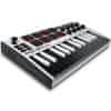AKAI MPK Mini MK3 MIDI Kontroler s 25 tipkami in 8 pad-om, črn in bel, USB, kompakten in zmogljiv
