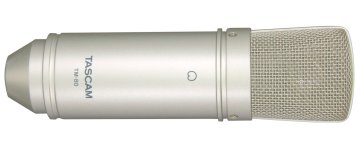 TASCAM Zlati studijski mikrofon Tascam TM-80 z XLR kablom, občutljivost 38 mV/Pa, frekvenčni razpon 20-20000 Hz, 300 g