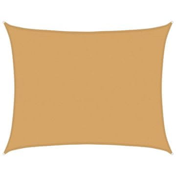 Vidaxl Senčno jadro 160 g/m² pravokotno peščeno 6x7 m HDPE