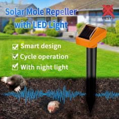 X-pest Xpest Solar ultrazvočni odganjalec krtov z LED lučko