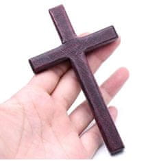 Lesen križ 12 cm rjave barve