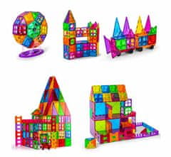 Magnetni gradbeni komplet za otroke set 120 – Magnetic Tiles II