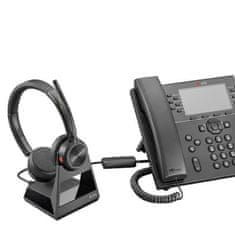 Poly Brezžične slušalke s stojalom Plantronics Savi 7220 (RJ11) črne 213020-02 DECT, mikrofon