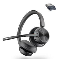Poly Brezžične Bluetooth slušalke Plantronics Voyager 4320 UC črne (218476-01) 77Y99AA s stojalom