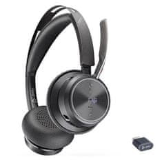 Poly Brezžične Bluetooth slušalke Plantronics Voyager Focus 2 UC USB-C črne (214432-01) 77Y88AA