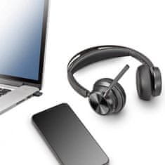 Poly Brezžične Bluetooth slušalke Plantronics Voyager Focus 2 UC USB-C črne (214432-01) 77Y88AA