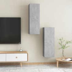 Vidaxl TV omarica 2 kosa betonsko siva 30,5x30x90 cm inženirski les