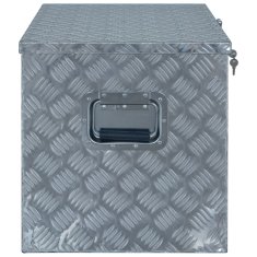 Vidaxl Aluminijasta škatla 610x430x455 mm srebrna