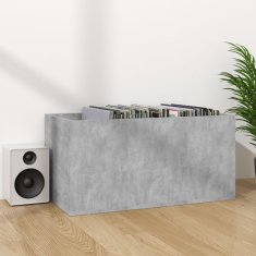 Vidaxl Škatla za shranjevanje plošč betonsko siva 71x34x36 cm les