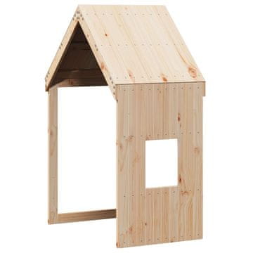 Vidaxl Streha za otroško posteljo 60x99x139,5 cm trdna borovina