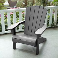 Vidaxl Adirondack stol Troy sive barve