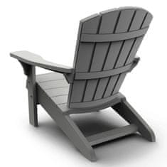 Vidaxl Adirondack stol Troy sive barve