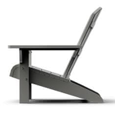 Vidaxl Adirondack stol Troy sive barve