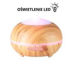ACTIVESHOP Aroma difuzor vlažilnik zraka spa 06 svetlo leseno 400 ml + časovnik