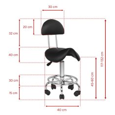 ACTIVESHOP Kozmetični stol 6001 črn