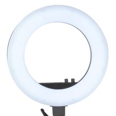 ACTIVESHOP Obročasta luč 18" 48W LED črna + stativ
