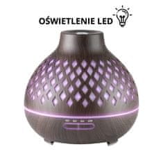 ACTIVESHOP Aroma difuzor vlažilnik zraka spa 10 temno leseno 400 ml + časovnik