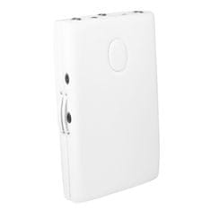 shumee Zložljiva masažna miza, aluminijasta udobna, Activ Fizjo, 3-segmentna, bela