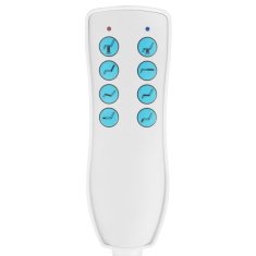 Eprim Električni kozmetični stol Azzurro 869A, vrtljiv, 4 motorji, bel