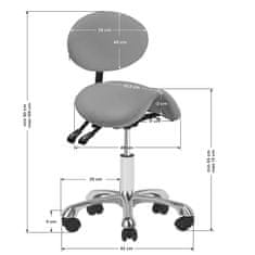 ACTIVESHOP Giovanni 1025 siv kozmetični stolček