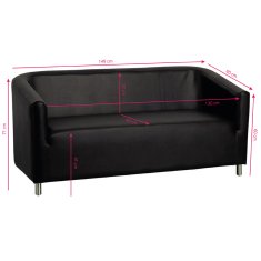 Eprim Gabbiano čakalna sofa M021 črna