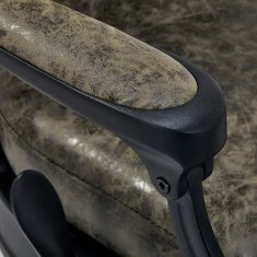 Eprim Gabbiano President Old Leather Green Barber Chair