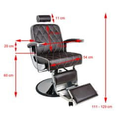 Eprim Gabbiano Imperial rjav barberski stol