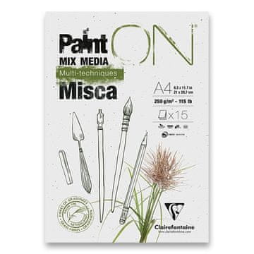Clairefontaine Paint'ON Misca blazinica, A4, 15 listov, 250 g