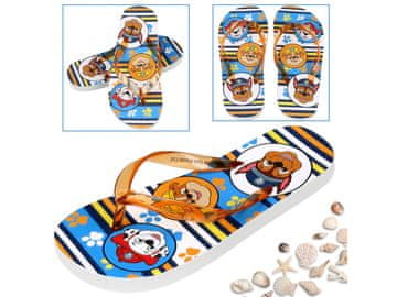 Paw Patrol Tačke na patrulji Marshall Chase Rubble Barvni natikači/japonke za fante, natikači za bazen za fante, oranžni trakovi
