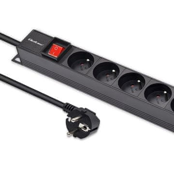 Qoltec aluminijasti PDU razdelilnik za RACK | 16A | 16 x FRANCOSKI | Vertikalen | 1,8 m