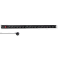 Qoltec aluminijasti PDU razdelilnik za RACK | 16A | 16 x FRANCOSKI | Vertikalen | 1,8 m